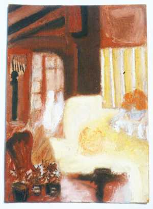 Yellow Tablecloth (SOLD) Yellow Tablecloth - Caron Coldwell