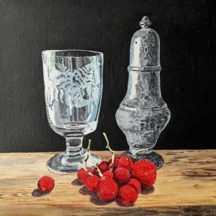 Still Life with Christmas Strawberry Tree Fruits - Caron Coldwell
